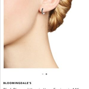 Bloomingdales collection black diamond huggies